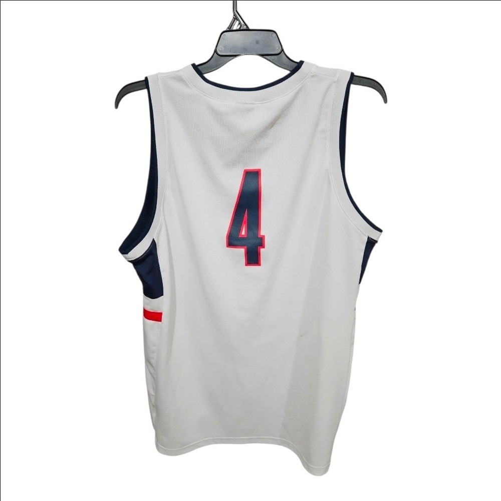 Nike Elite UConn Huskies Basketball Jersey Mens XL White Navy Red #4 Team - Picture 5 of 9